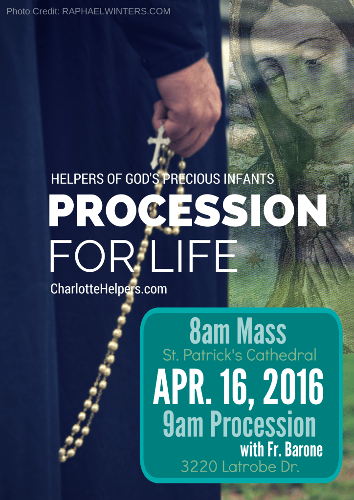 Charlotte Helpers  April 16 2016 Procession for Life